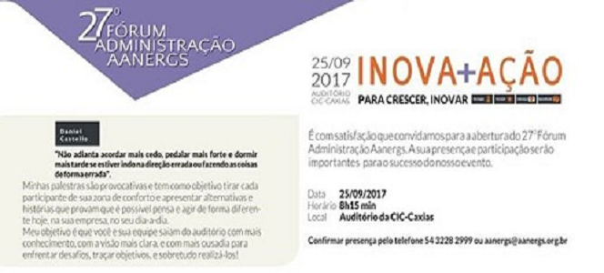 27º Fórum Administração da AANERGS debate inovação