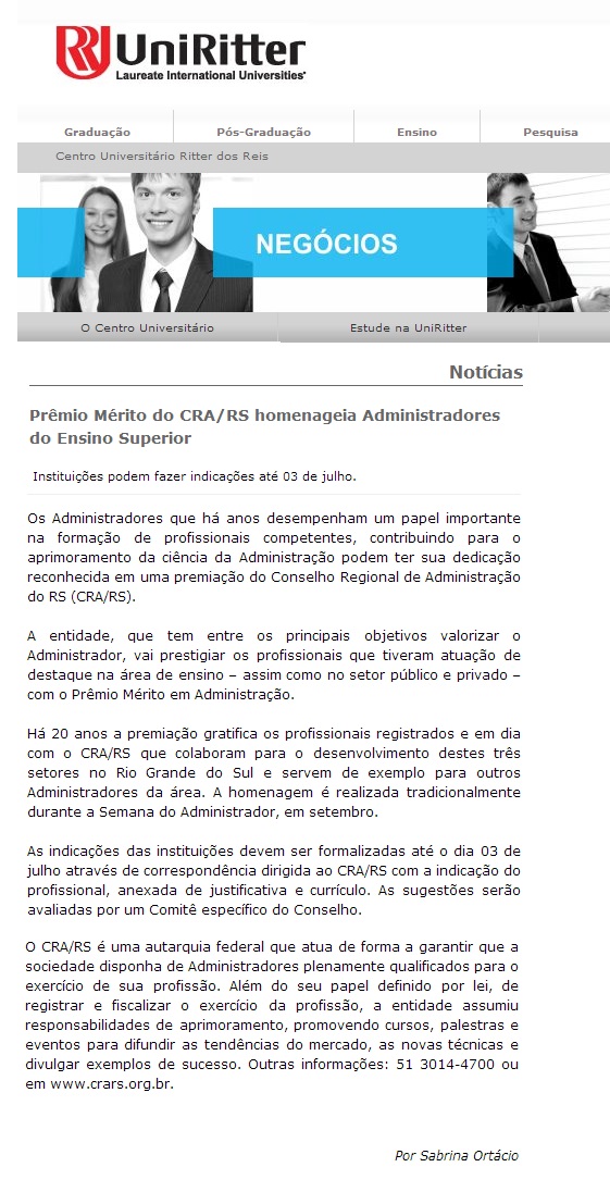 Prêmio Mérito em Administração 