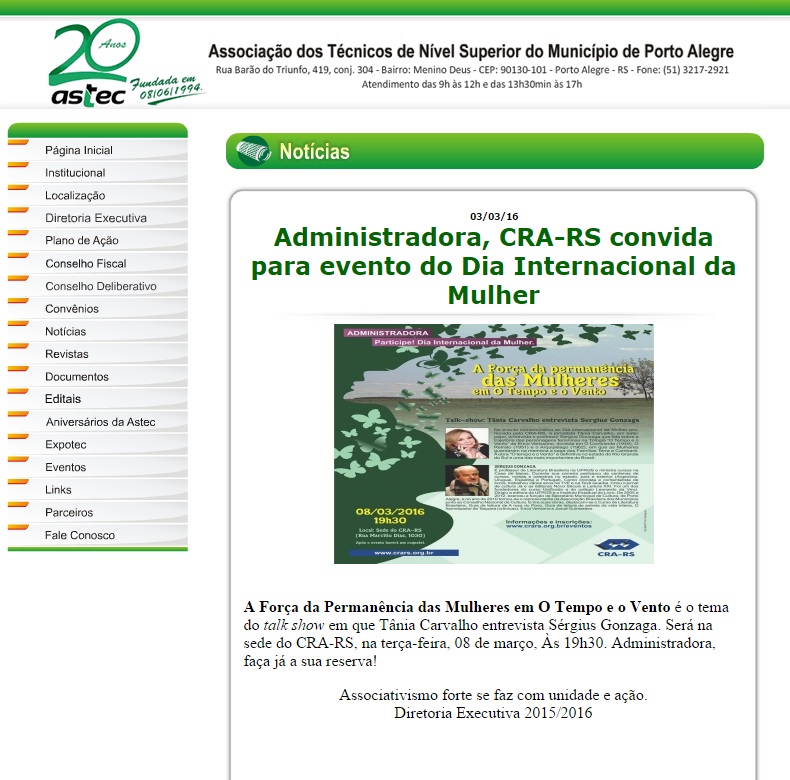 CRA-RS celebra Dia Internacional da Mulher