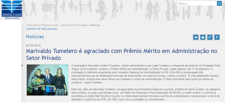 Prêmio Mérito em Administração 2012