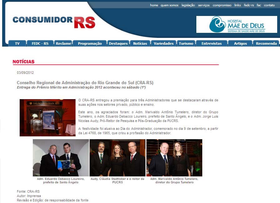 Prêmio Mérito em Administração 2012
