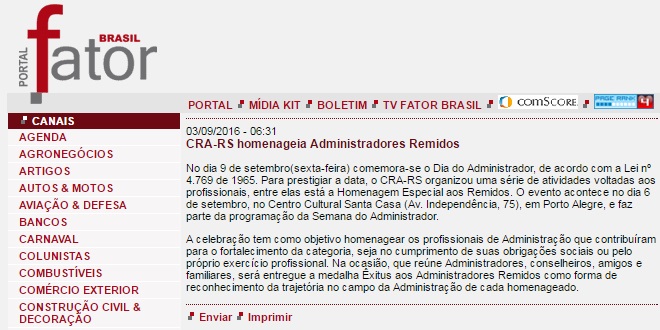 Homenagem aos Administradores Remidos