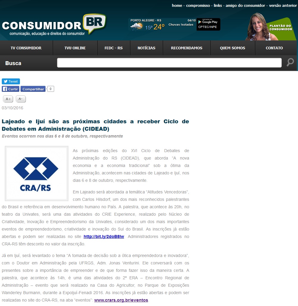 CIDEAD em Lajeado e Ijuí