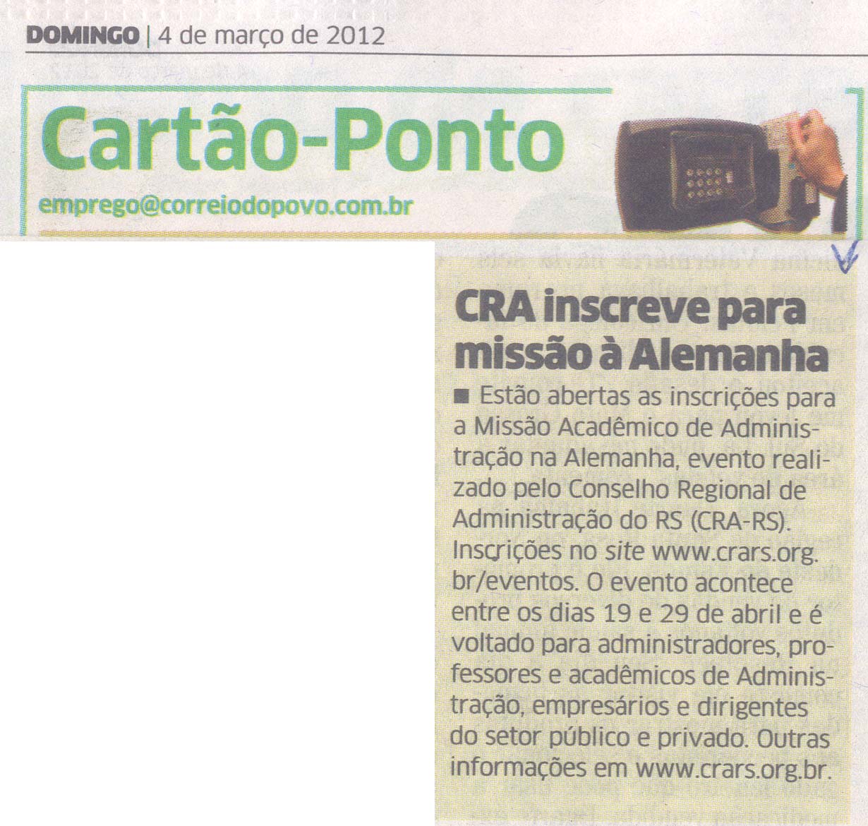 Inscrições Missão