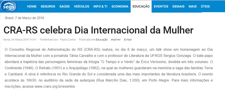 CRA-RS celebra Dia Internacional da Mulher