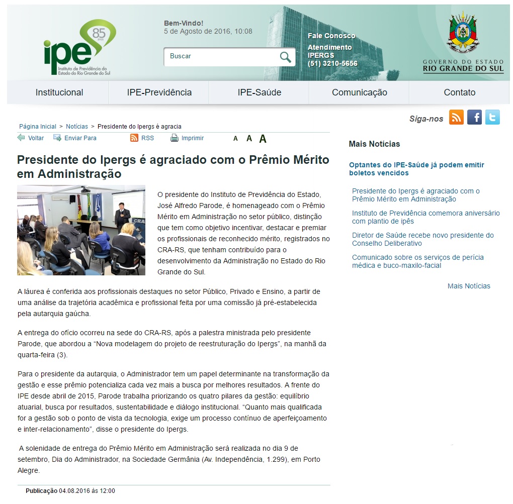 Prêmio Mérito em Administração