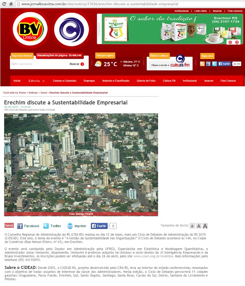 Erechim discute Sustentabilidade Empresarial