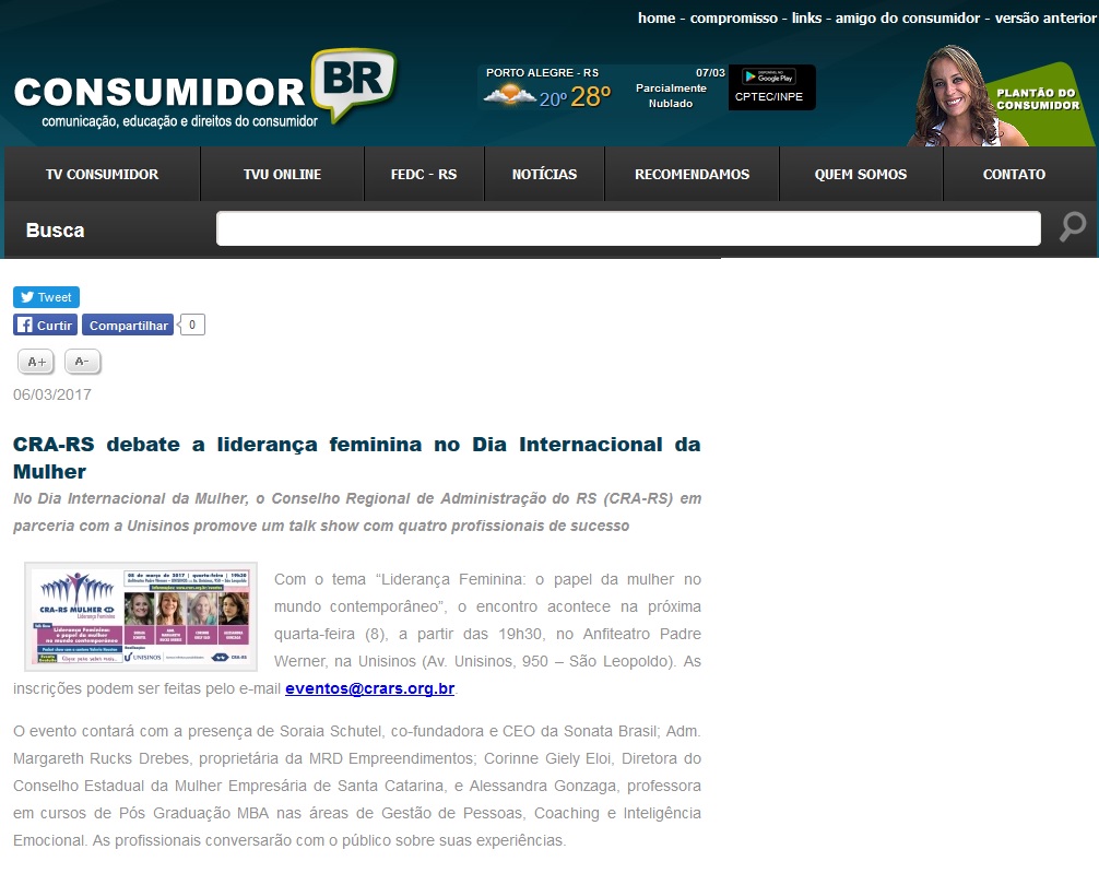 Evento Dia Internacional da Mulher