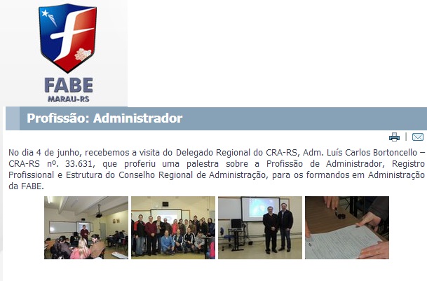 Palestra Profissão Administrador