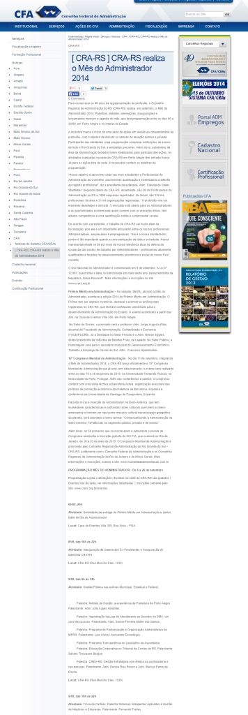 Mês da Administração