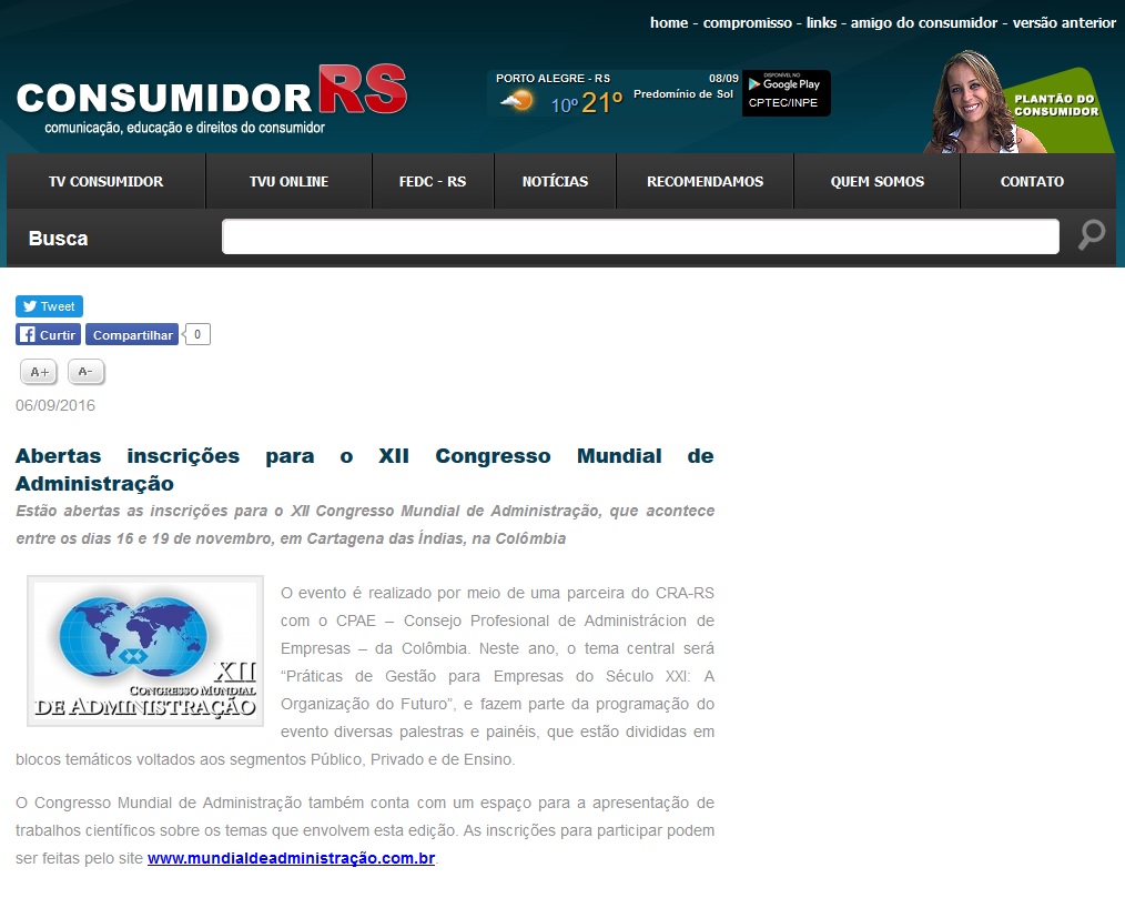 XII Congresso Mundial de Administração