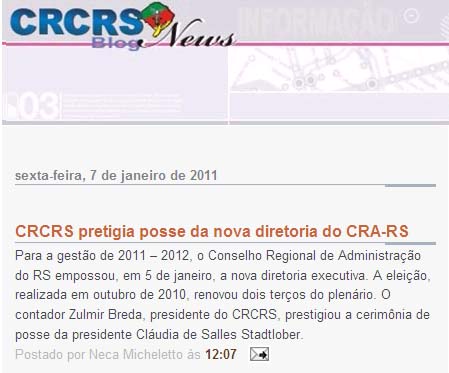 Nova Diretoria CRA-RS