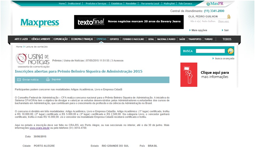 Prêmio Belmiro Siqueira de Administração 2015