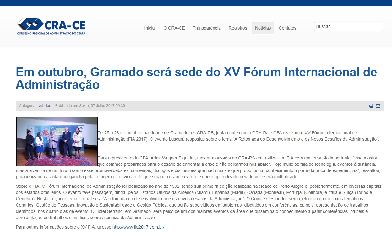 XV Fórum Internacional de Administração