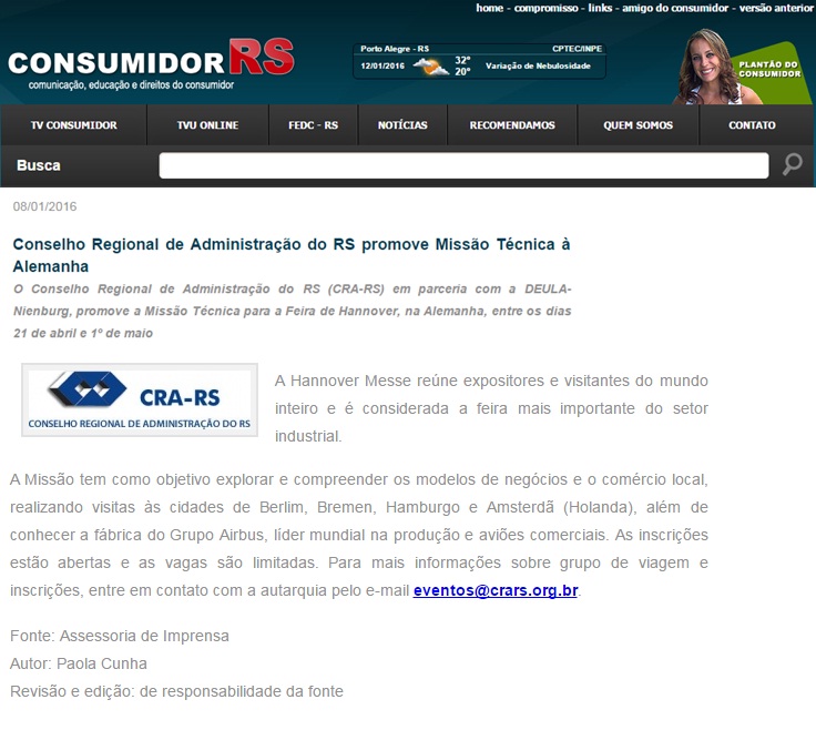 Missão Técnica à Feira de Hannover na Alemanha