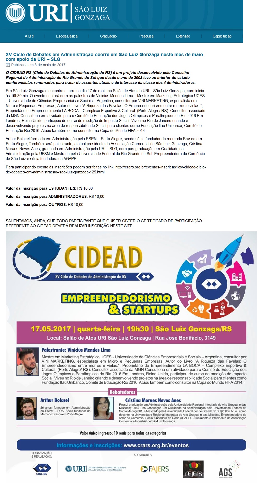CIDEAD em São Luiz Gonzaga