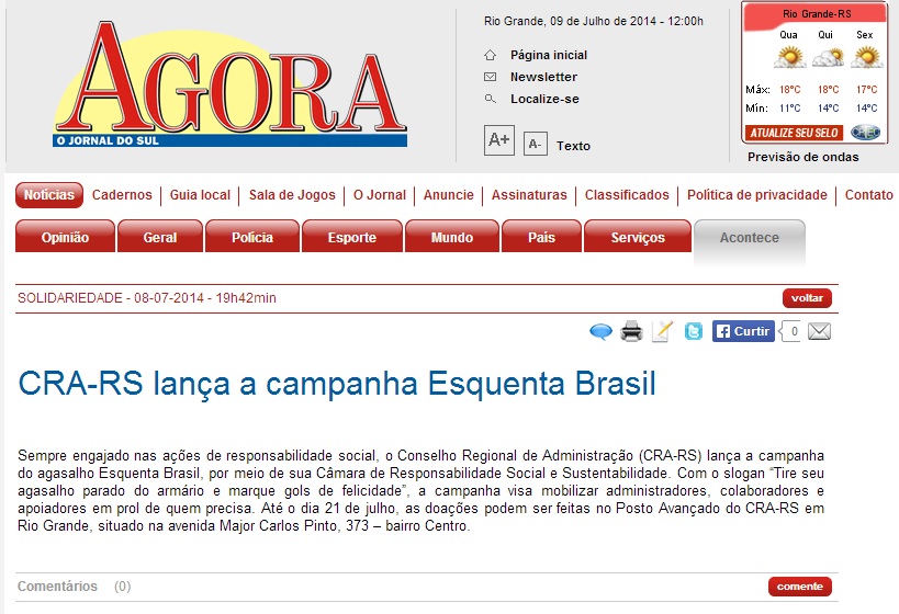 Campanha do Agasalho - Rio Grande