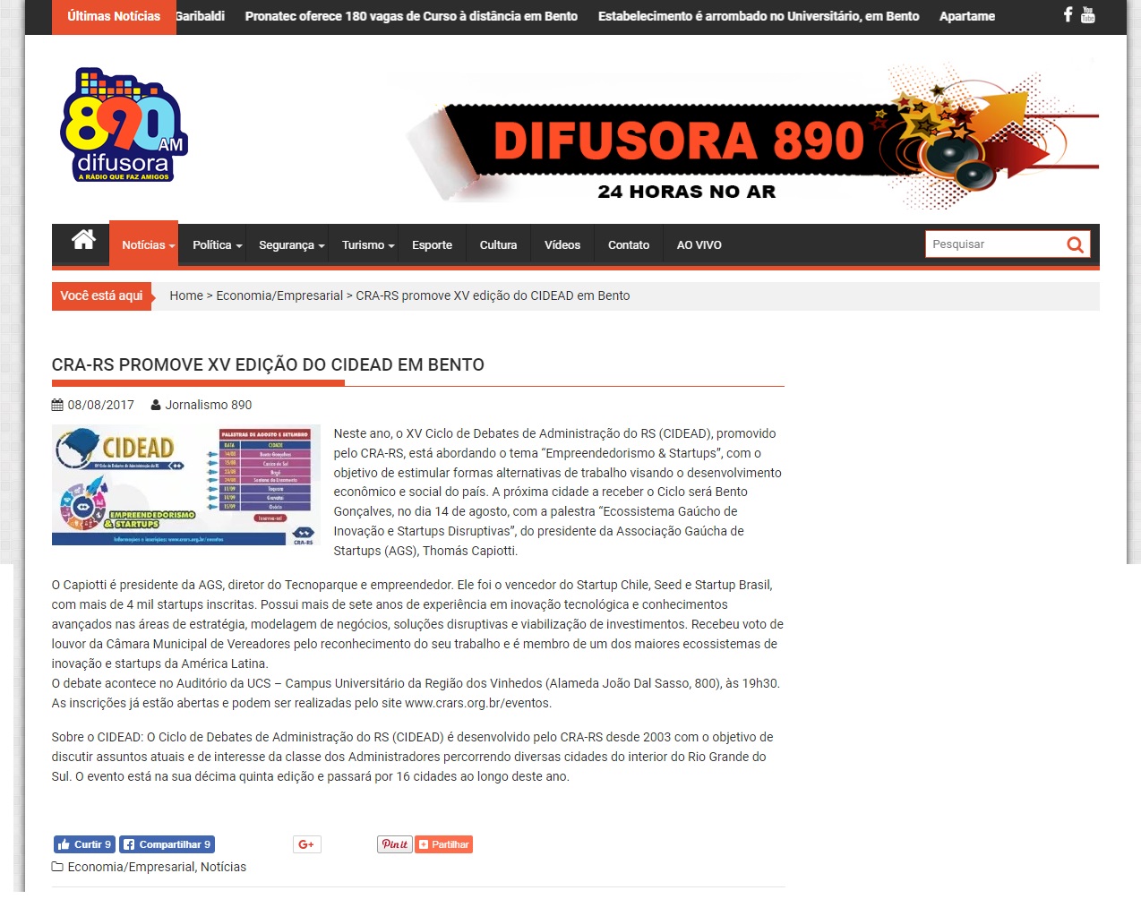 CIDEAD em Bento Gonçalves