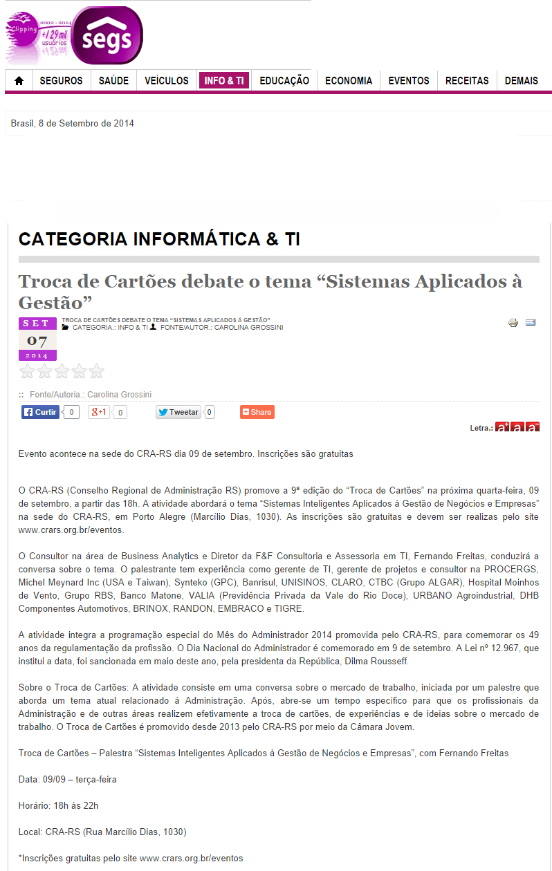 Troca de Cartões