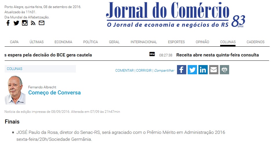 Prêmio Mérito em Administração