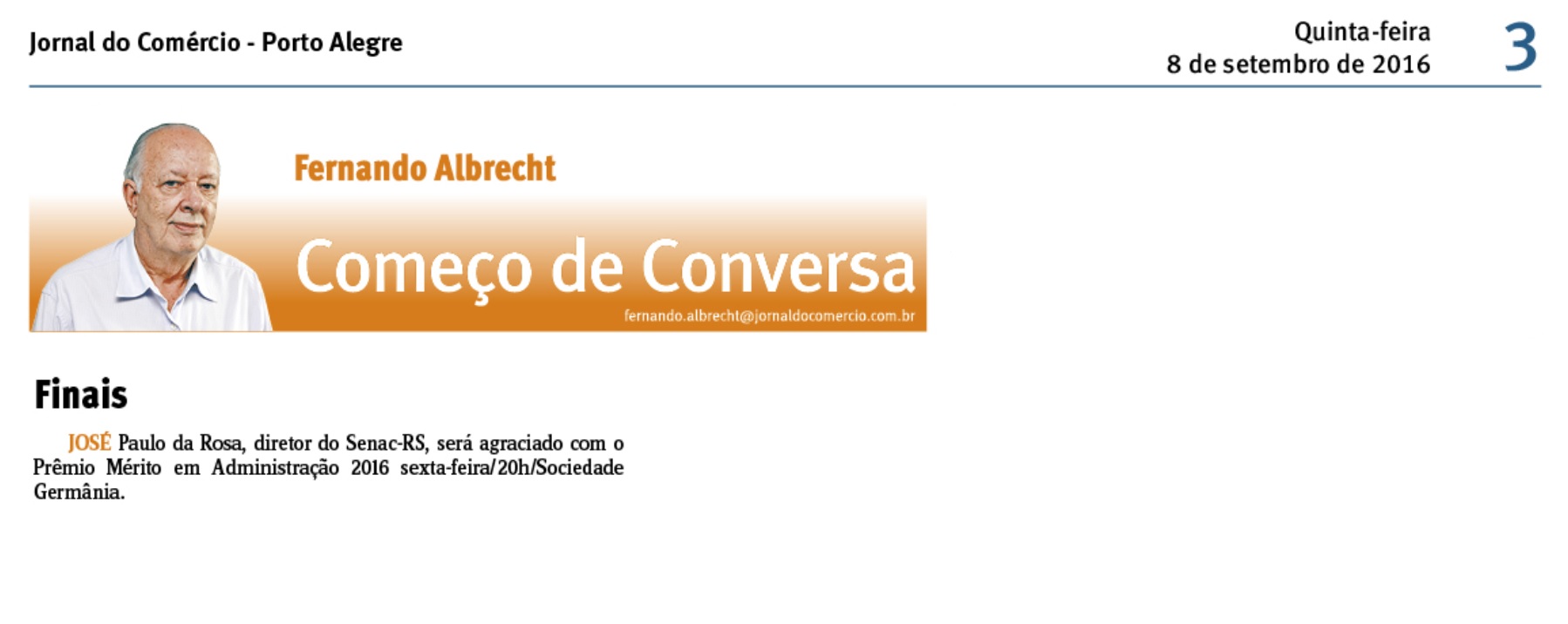 Prêmio Mérito em Administração