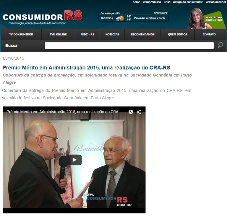 Cobertura do Prêmio Mérito em Administração 2015