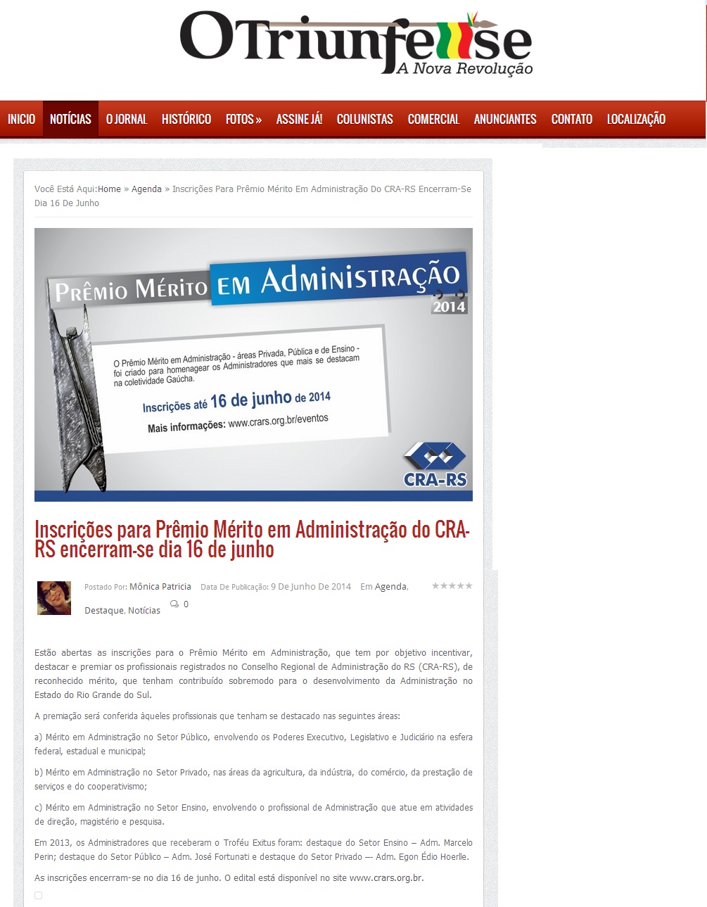 Prêmio Mérito em Administração 