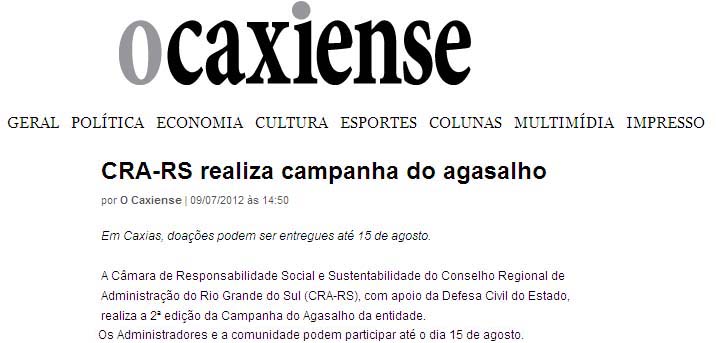 Campanha do agasalho