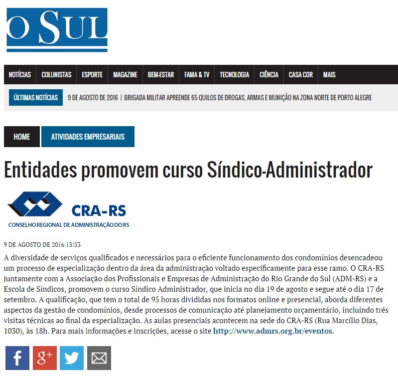 Curso Síndico-Administrador