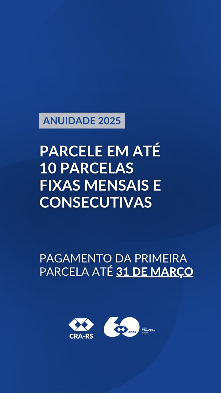 Últimos dias para pagar a anuidade 2025