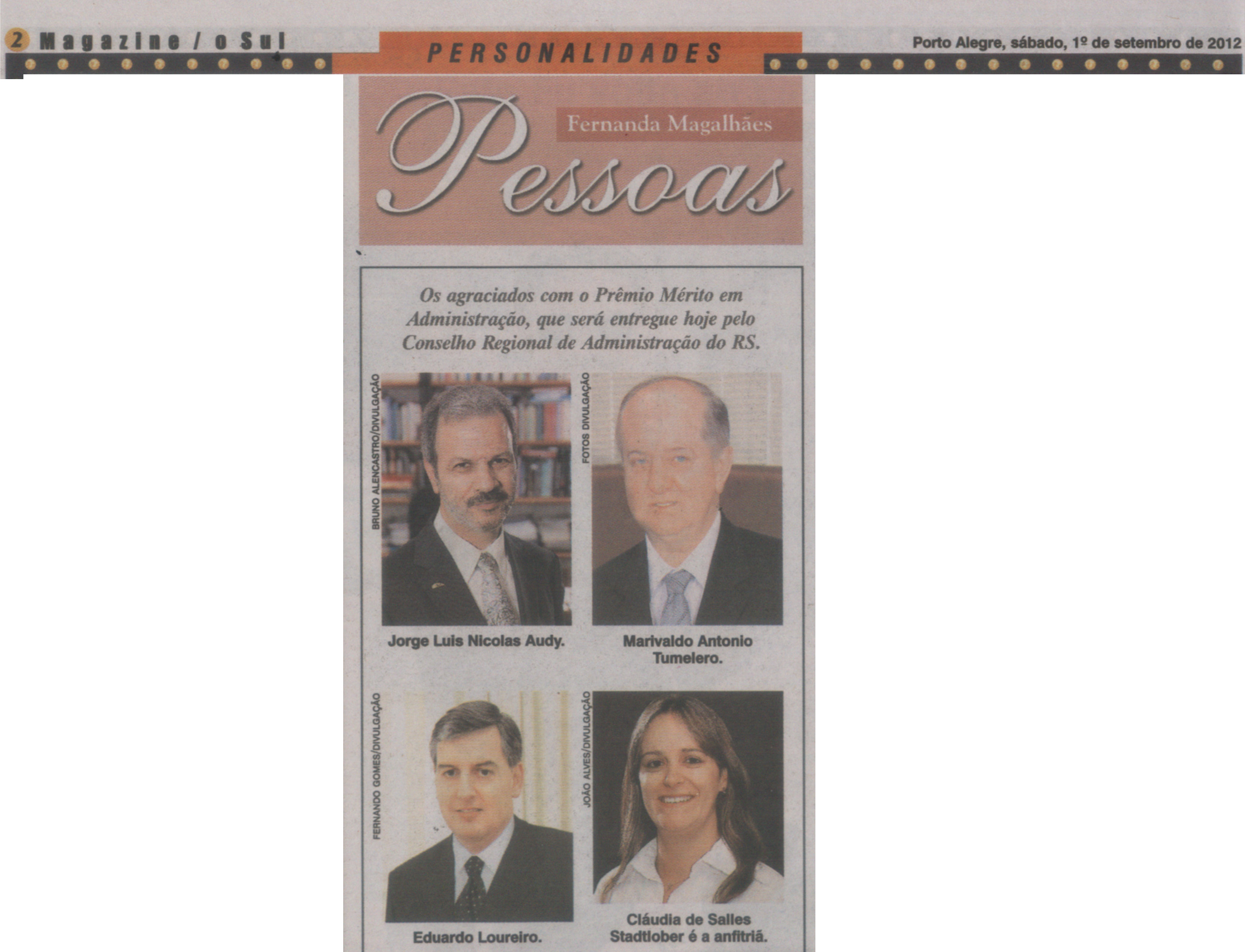 Prêmio Mérito em Administração 2012