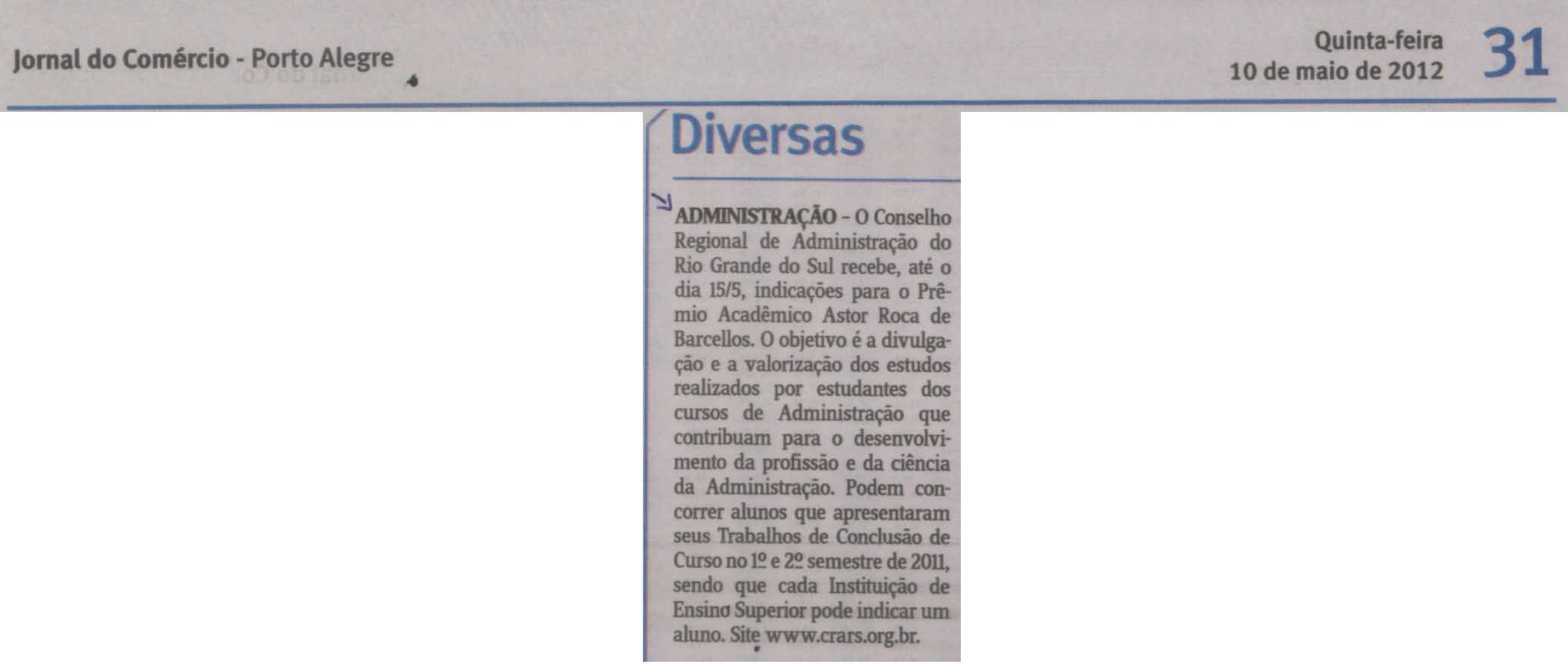 Prêmio Astor Roca de Barcellos