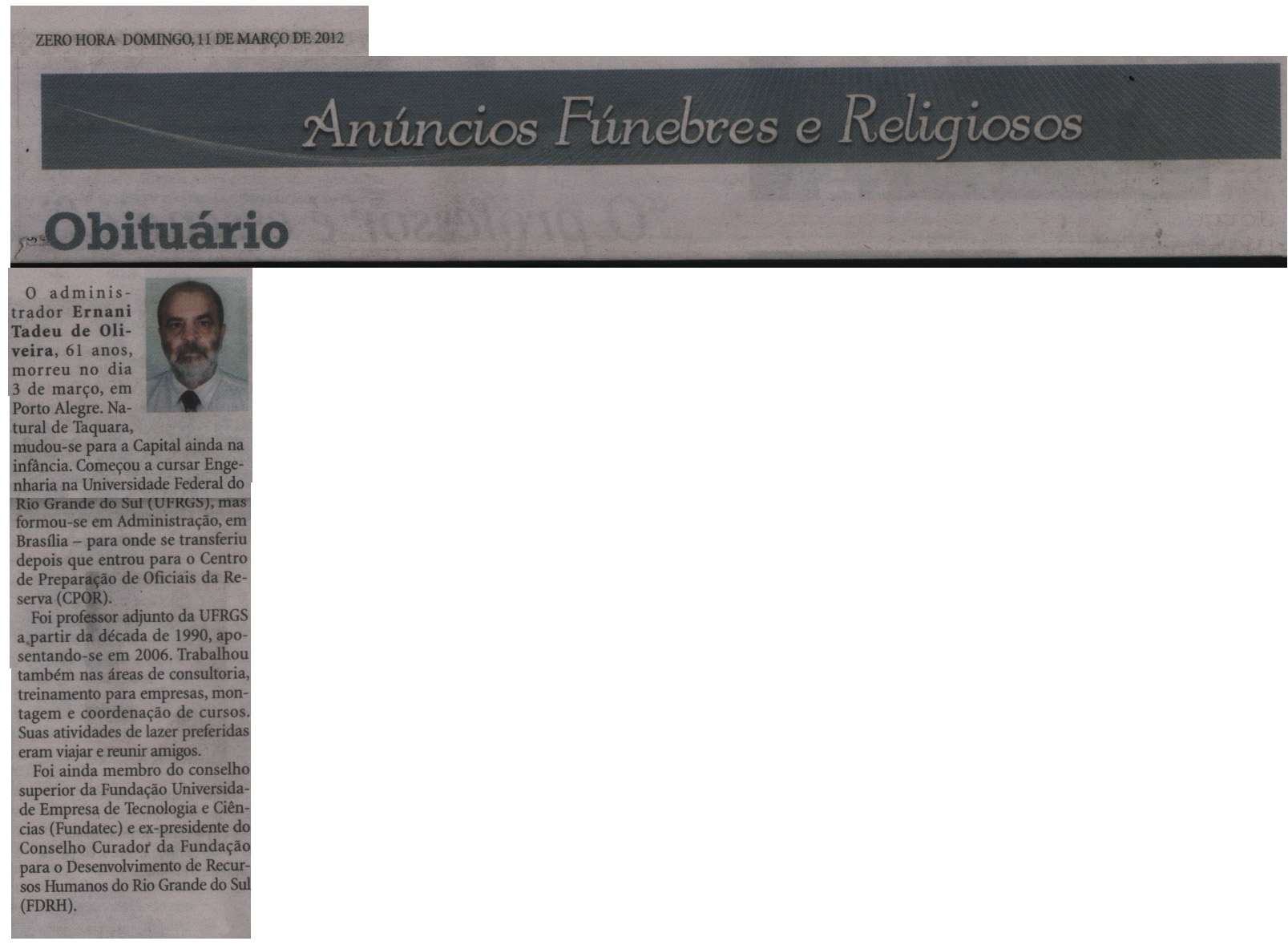 Nota de falecimento 