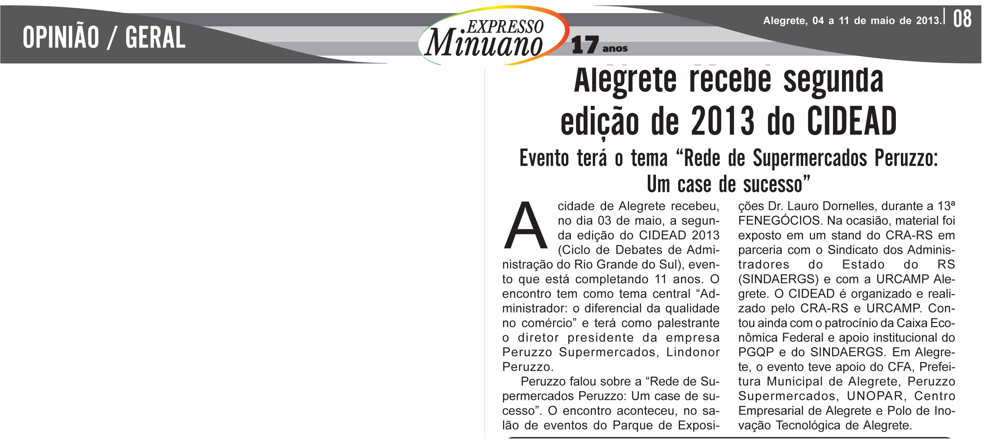CIDEAD chega à Alegrete