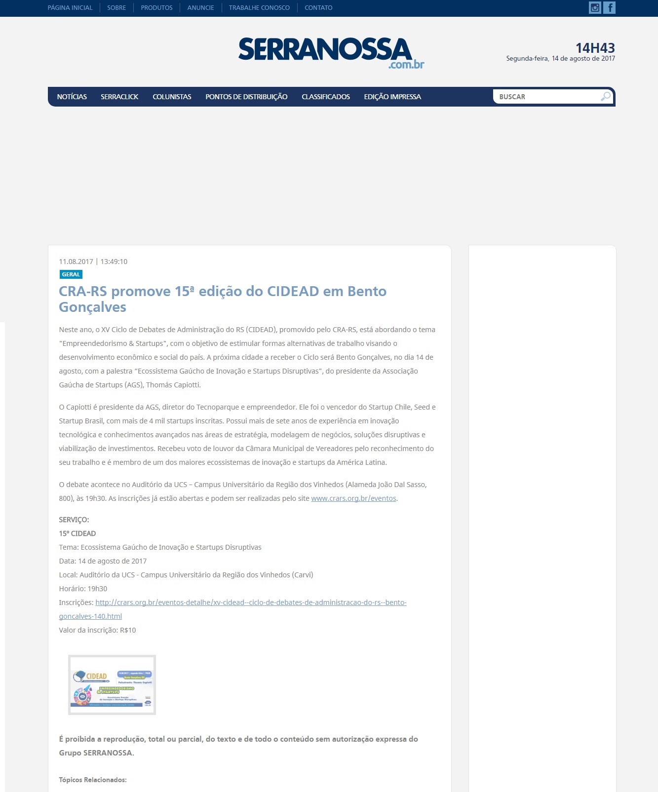 CIDEAD em Bento Gonçalves