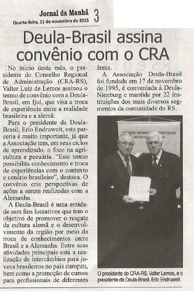 CRA-RS e Deüla assinam convênio