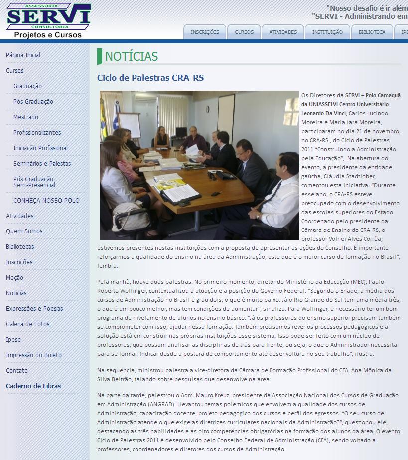 Ciclo de Palestras 2011 'Construindo a Administração pela Educação'