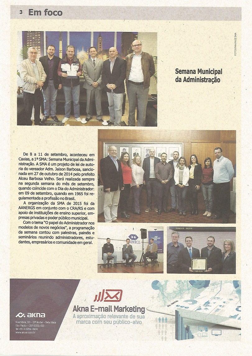 CRA-RS participa da Semana Municipal da Administração