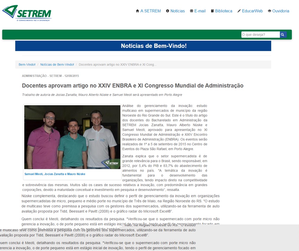 XXIV ENBRA e XI Congresso Mundial de Administração