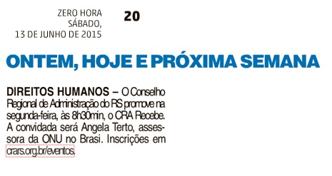 Assessora de equipe dos Direitos Humanos da ONU no Brasil palestra no CRA Recebe