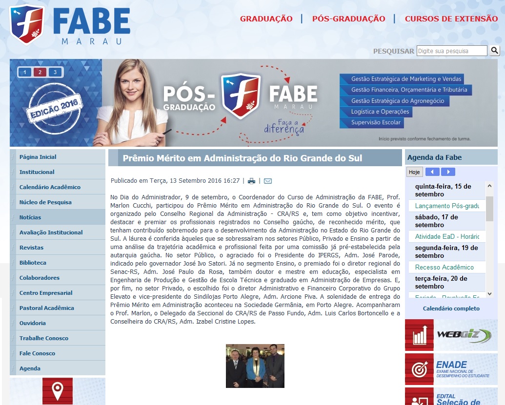 Prêmio Mérito em Administração