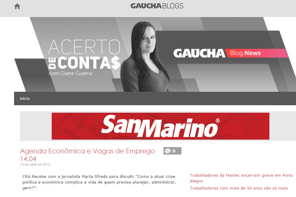 CRA recebe Marta Sfredo