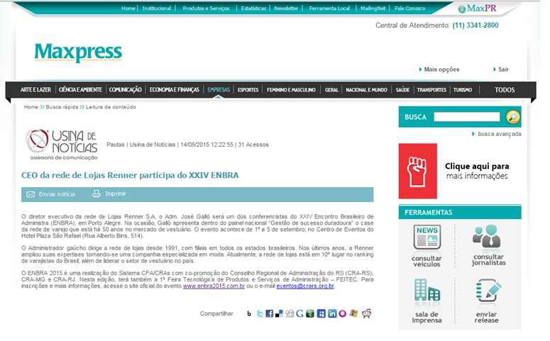XXIV ENBRA e XI Congresso Mundial de Administração
