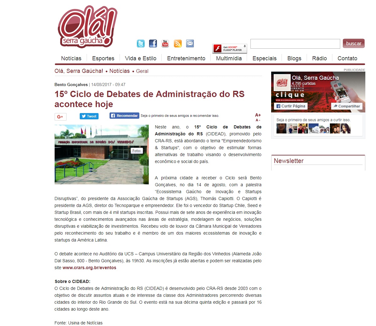 CIDEAD em Bento Gonçalves