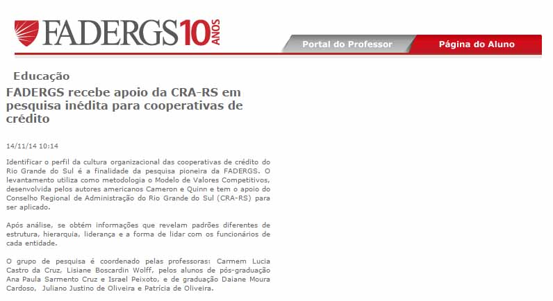 Pesquisa cooperativas