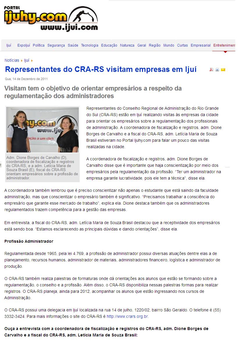 Visita CRA-RS