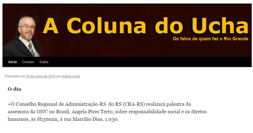 Assessora de equipe dos Direitos Humanos da ONU no Brasil palestra no CRA Recebe