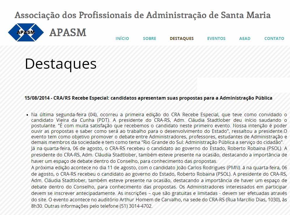 CRA Recebe Especial