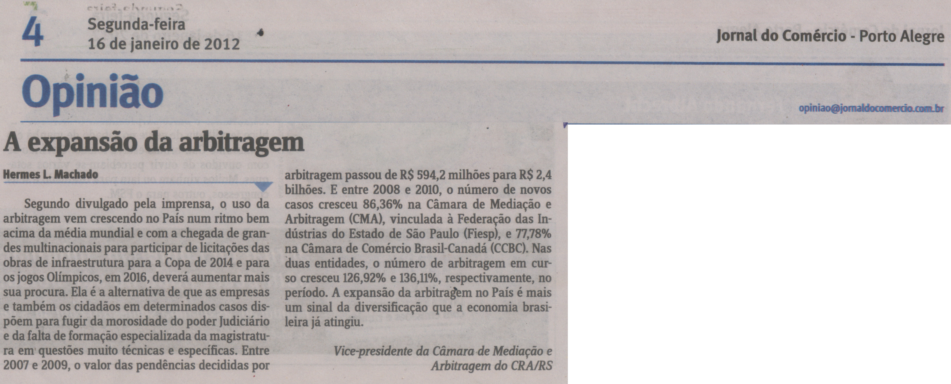 Artigo A Expansão da Arbitragem 