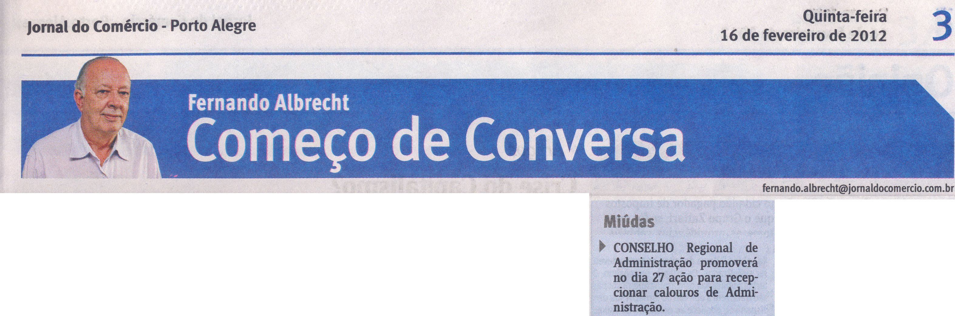 Ação Volta às Aulas CRA-RS